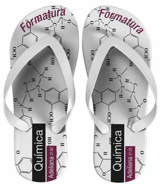 Chinelo Formatura Química Personalizado - COD 1908