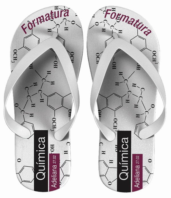 Chinelo Formatura Química Personalizado - COD 1908