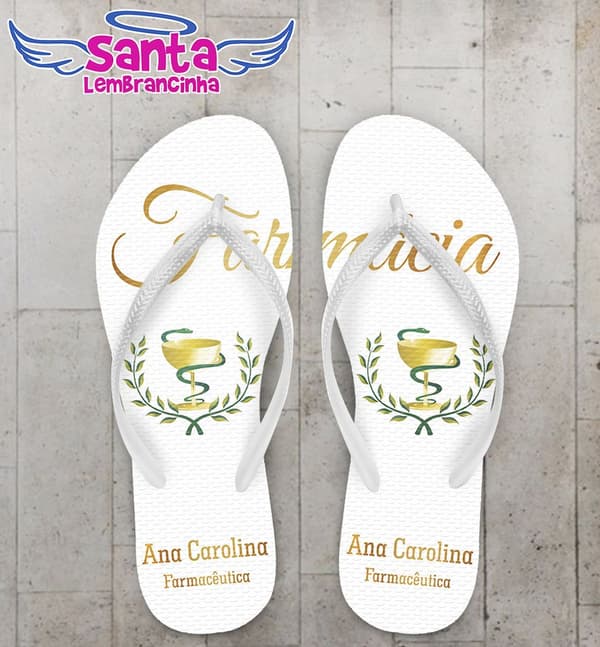 Chinelo Formatura Personalizado, Farmácia - COD 2192