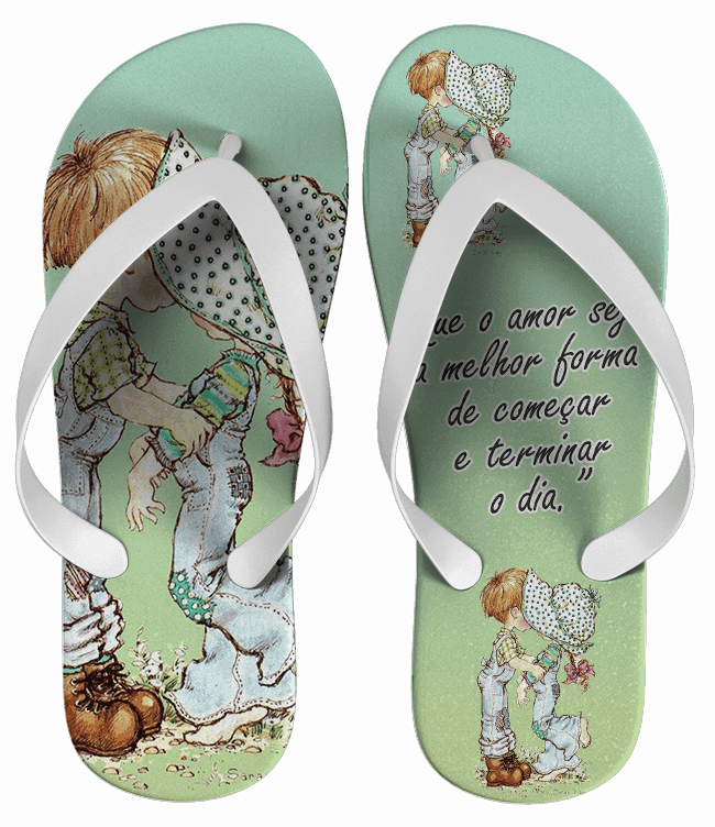 Chinelo Festa Infantil Sarah Key Personalizado - COD 1761