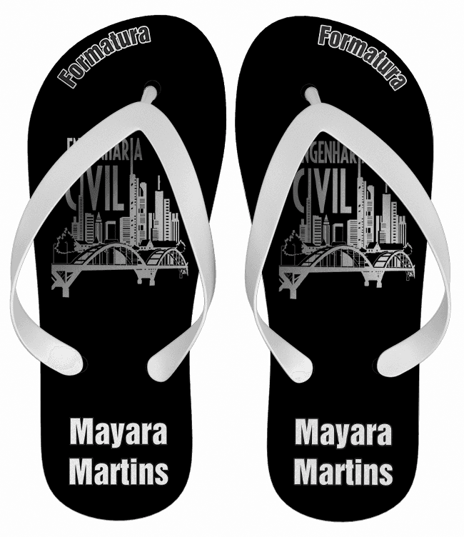 Chinelo Formatura Engenharia Civil - COD 1915