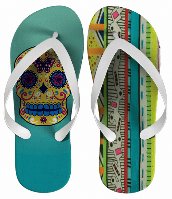 Chinelo Caveira Mexicana, Personalizado - COD 1858