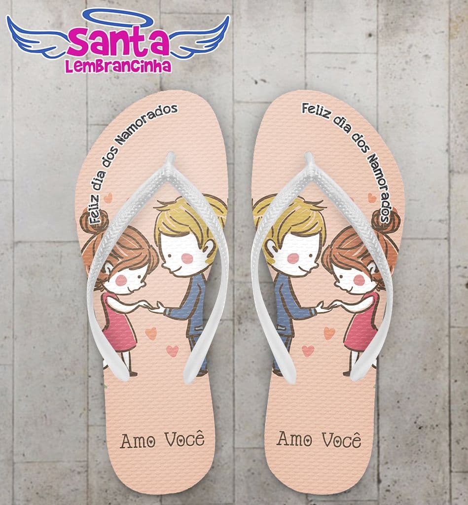 Chinelo Dia dos Namorados Personalizado - COD 2351