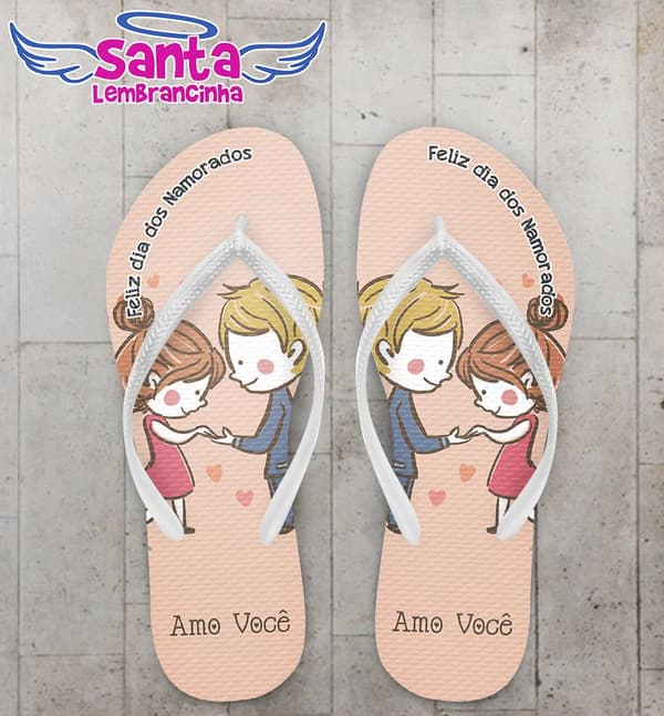 Chinelo Dia dos Namorados Personalizado - COD 2351