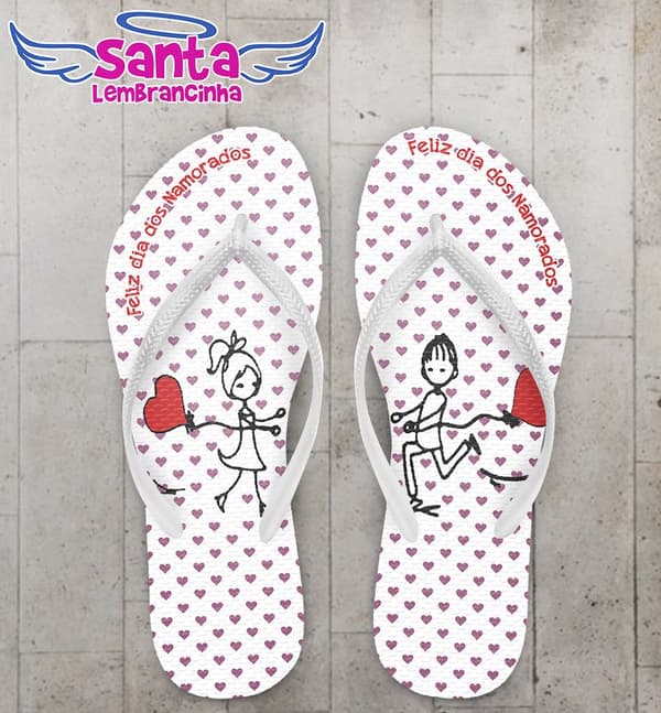 Chinelo Dia dos Namorados Personalizado, Te encontrei - COD 2354