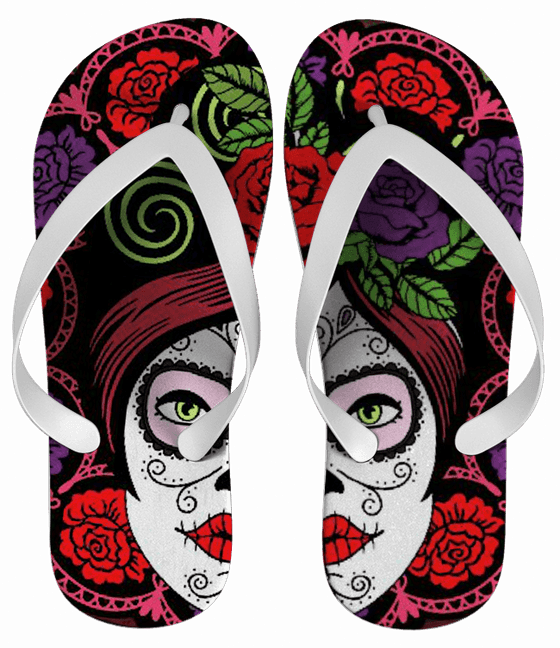 Chinelo Estampa Caveira Mexicana - COD 1865