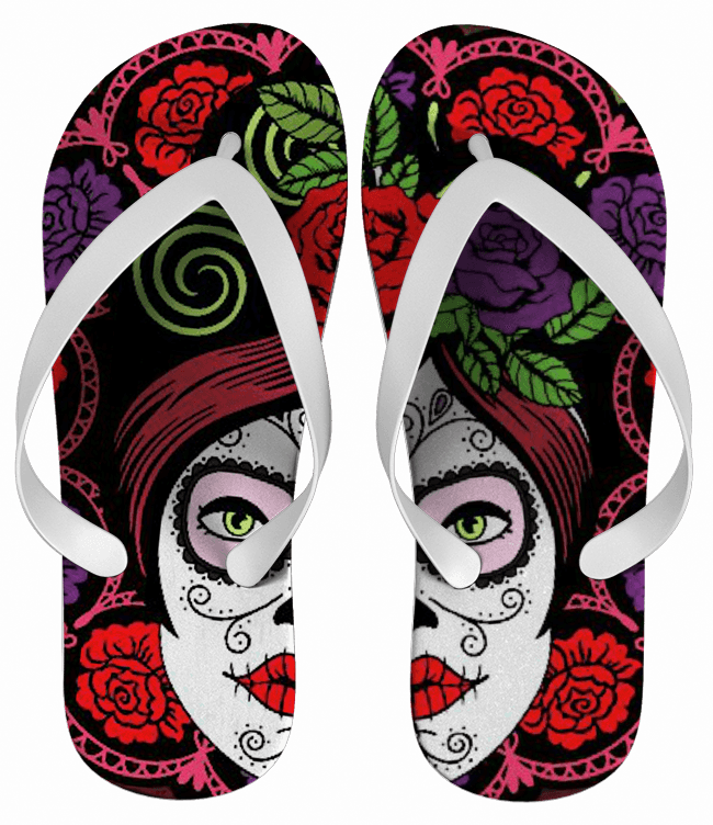 Chinelo Estampa Caveira Mexicana - COD 1865