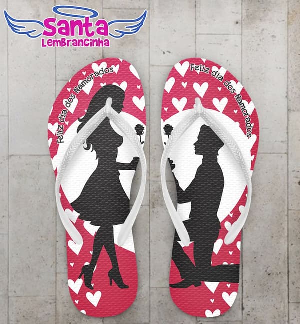 Chinelo Dia dos Namorados Personalizado, Aceita? - COD 2357