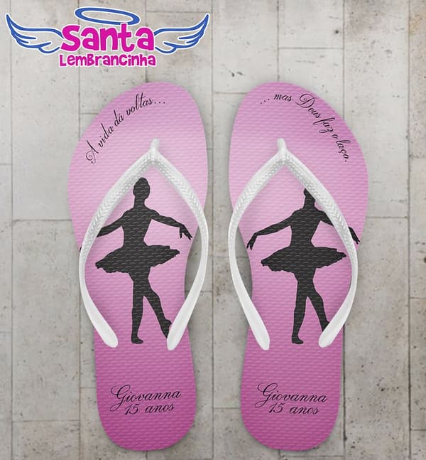 Chinelo 15 Anos Bailarina - COD 2384