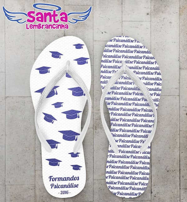 Chinelo Psicanálise Formatura Personalizado - COD 2698