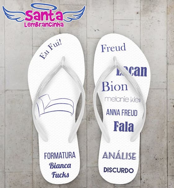 Chinelo Formatura Psicanálise Personalizado - COD 2697