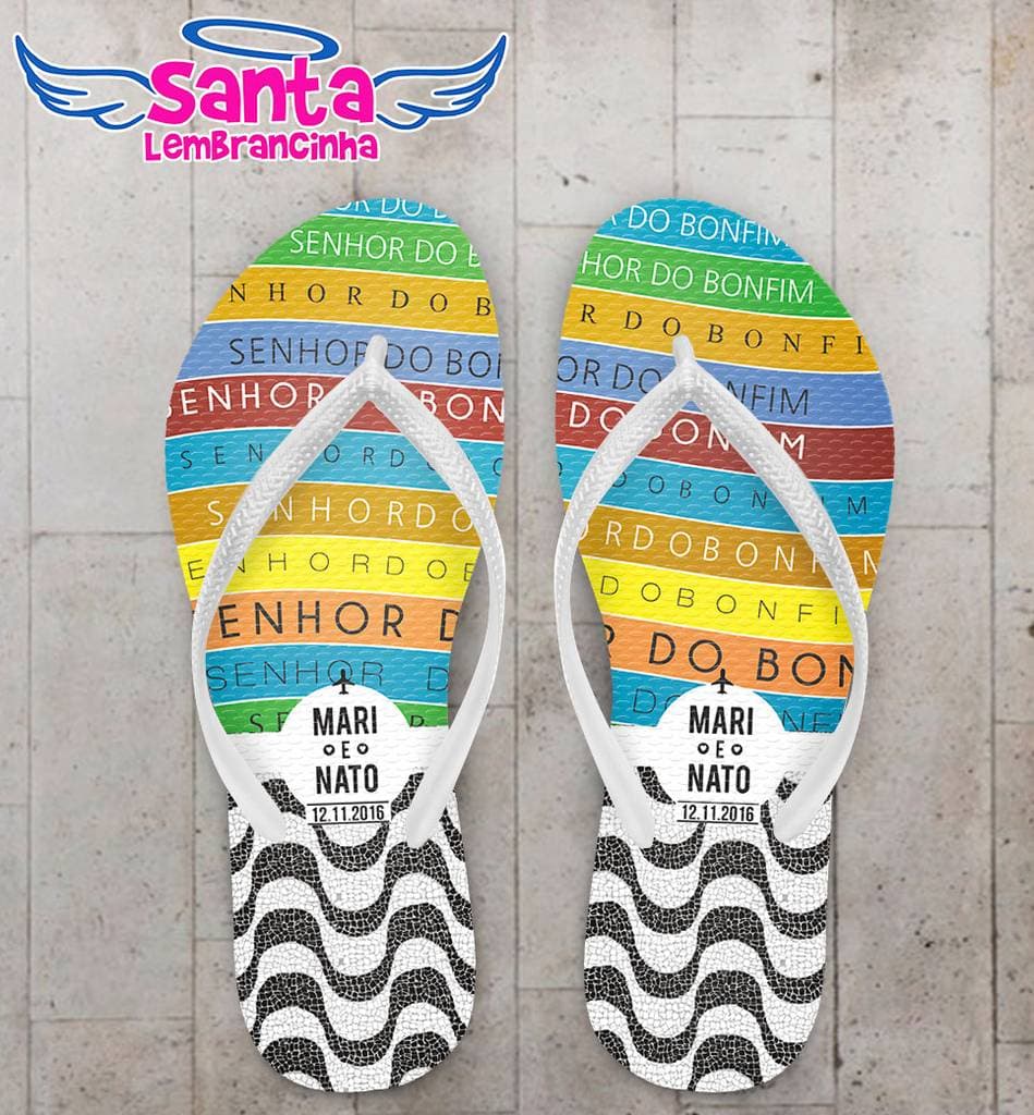 Chinelo Casamento Personalizado Bahia e Rio de Janeiro - COD 2761