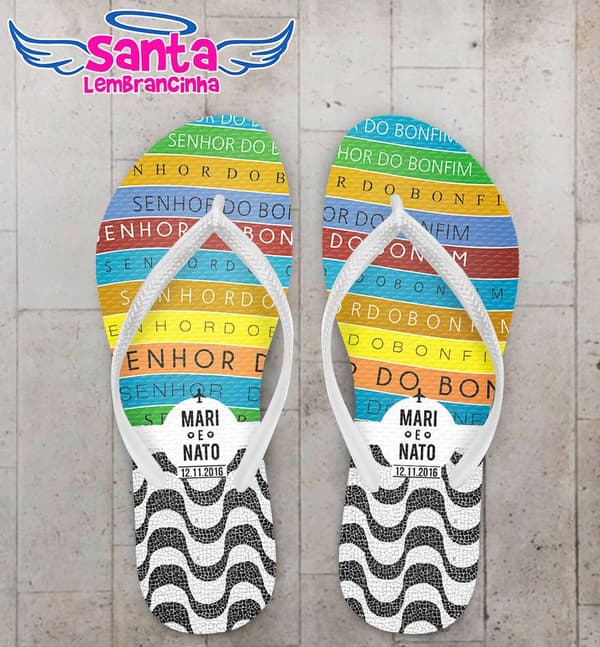 Chinelo Casamento Personalizado Bahia e Rio de Janeiro - COD 2761