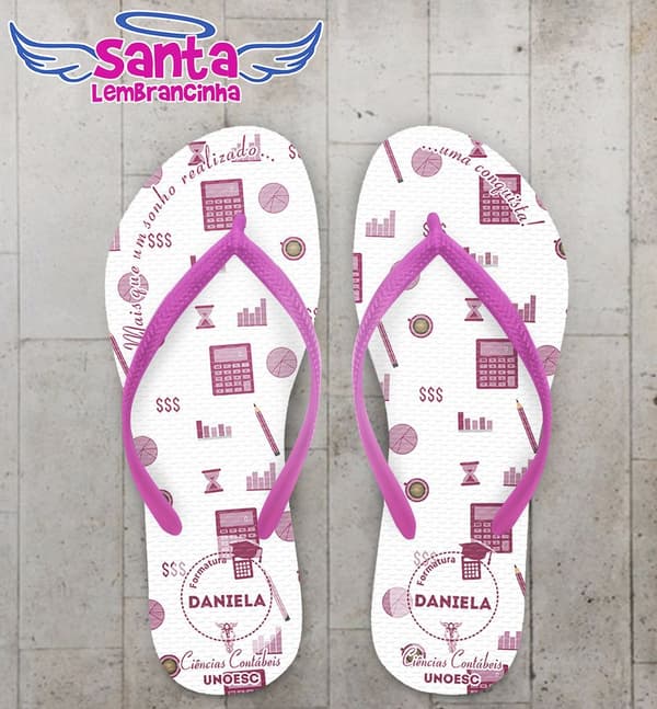Chinelo Formatura Ciências Contábeis Personalizado - COD 2191