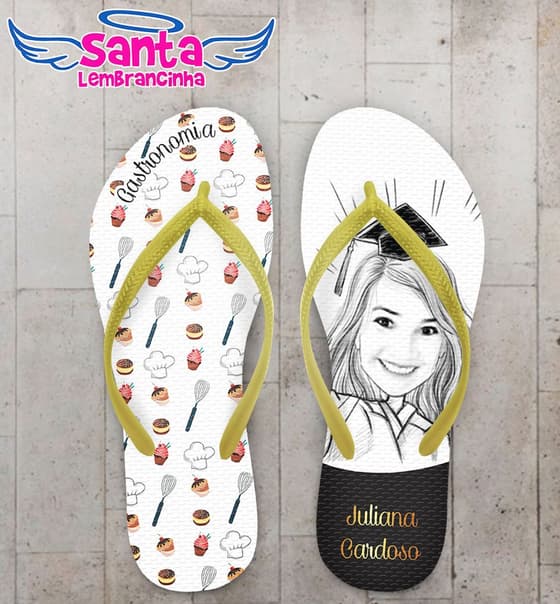 Chinelo Gastronomia Formatura Personalizado - COD 2791