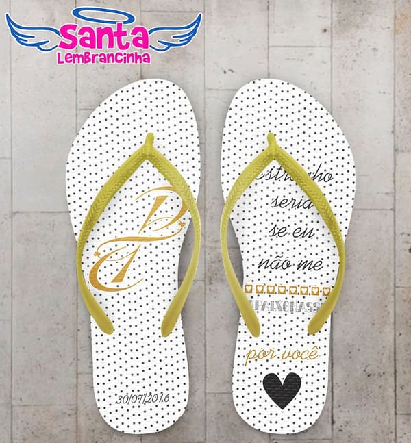 Chinelo Casamento Personalizado, Frase - COD 2867