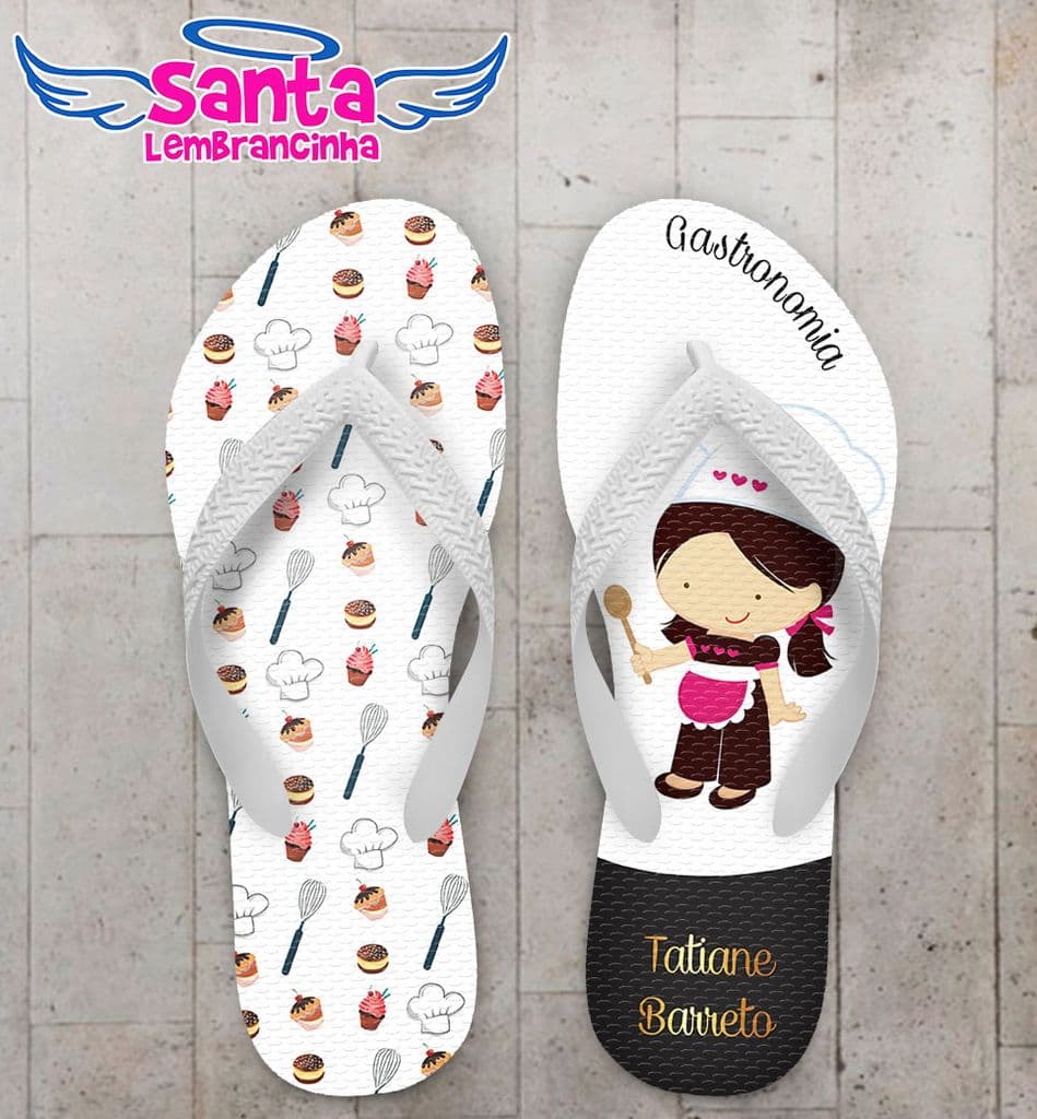 Chinelo Formatura Gastronomia Personalizado - COD 2831