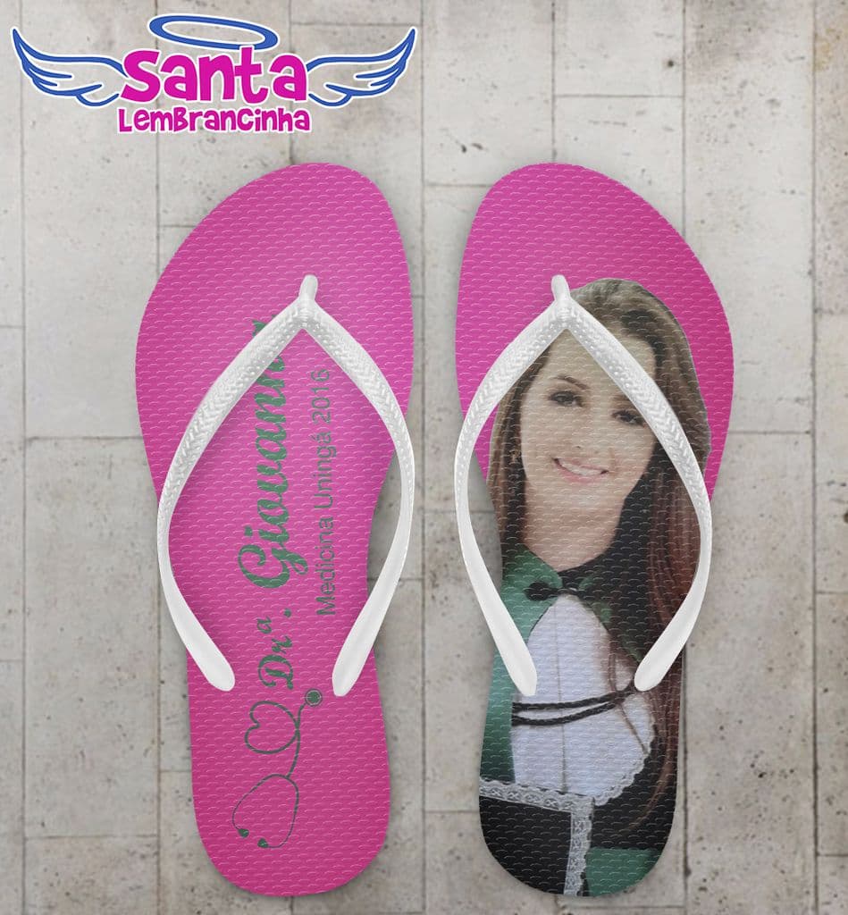 Chinelo Formatura Medicina Personalizado, Médica - COD 2372