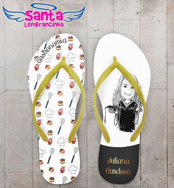 Chinelo Formatura Gastronomia Personalizado - COD 2792