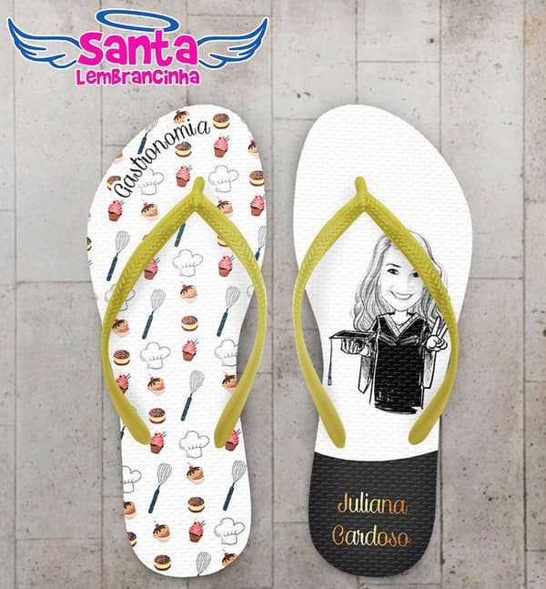 Chinelo Formatura Gastronomia Personalizado - COD 2792