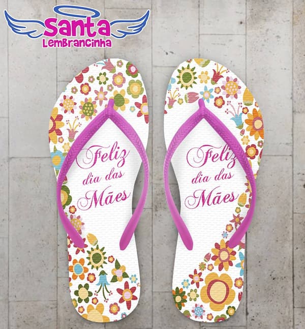 Chinelo dia das Mães personalizado, Margarida - COD 2170