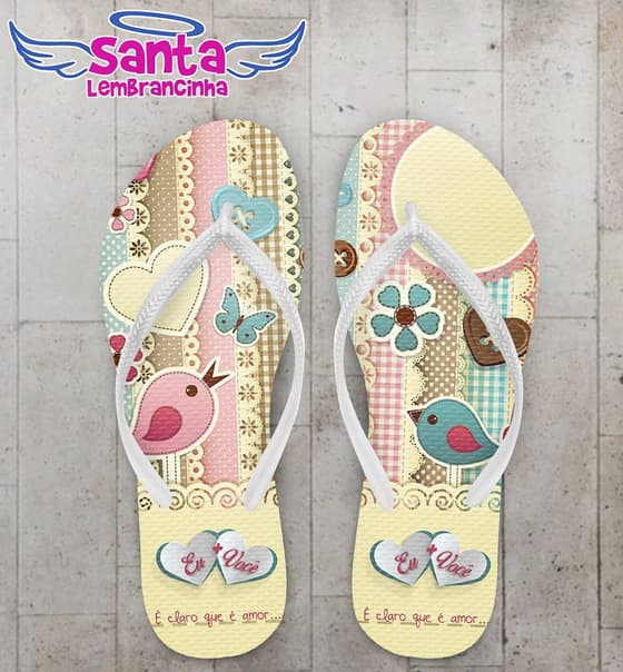 Chinelo Dia dos Namorados Eu + Você... - COD 2358