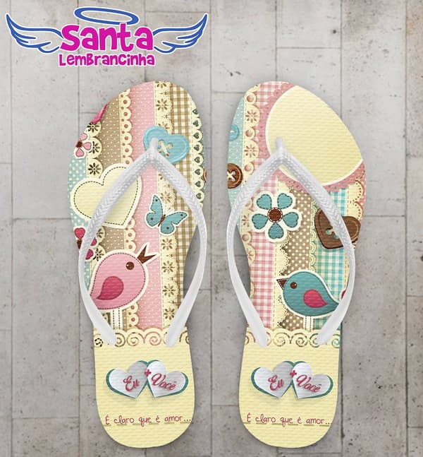 Chinelo Dia dos Namorados Eu + Você... - COD 2358
