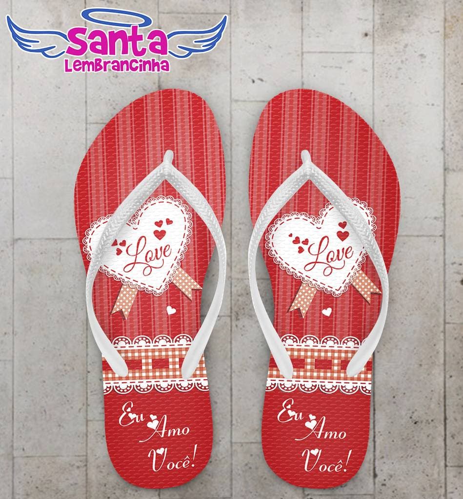 Chinelo Dia dos Namorados Eu amo você - COD 2359