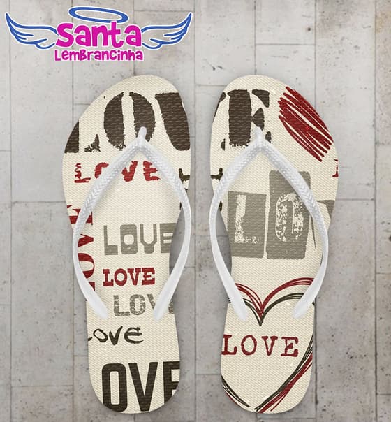 Chinelo Dia dos Namorados Love - COD 2361