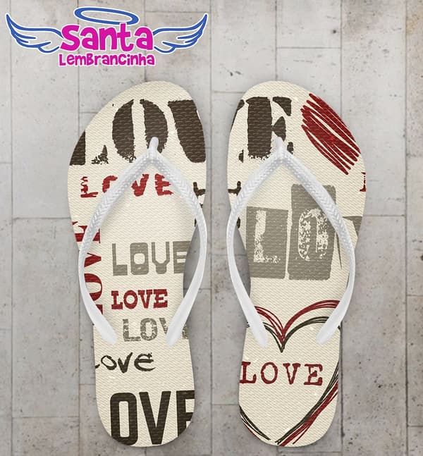 Chinelo Dia dos Namorados Love - COD 2361