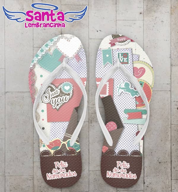 Chinelo Dia dos Namorados Just For You - COD 2362