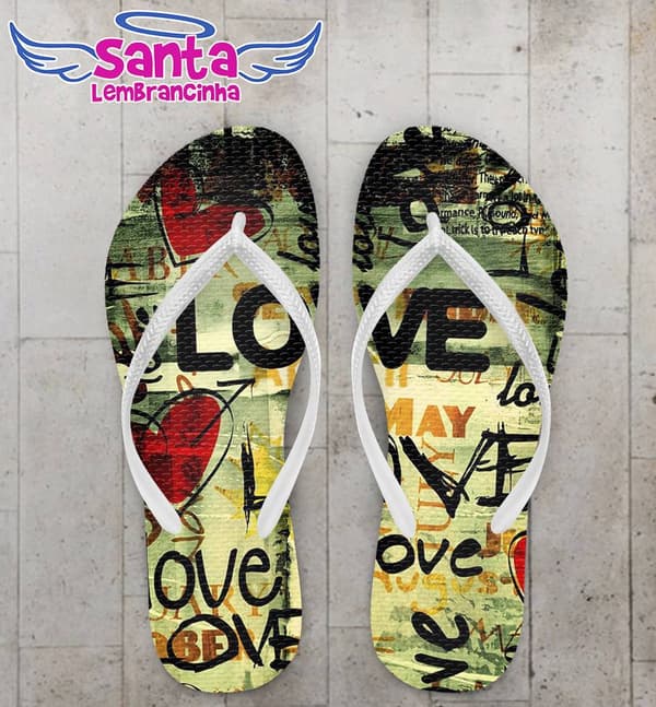 Chinelo Dia dos Namorados Personalizado - COD 2363