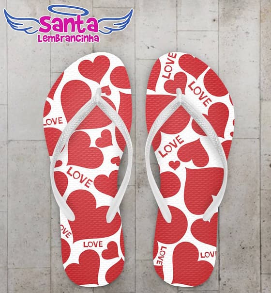 Chinelo Dia dos Namorados Coração - COD 2366