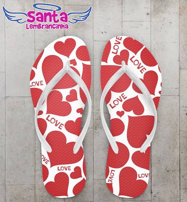 Chinelo Dia dos Namorados Coração - COD 2366