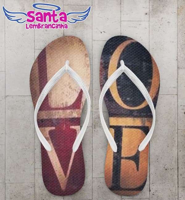 Chinelo Dia dos Namorados LOVE - COD 2368