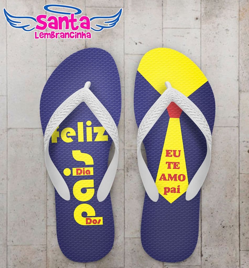 Chinelo Dia dos Pais Personalizado, Feliz dia dos Pais Gravata - COD 2795