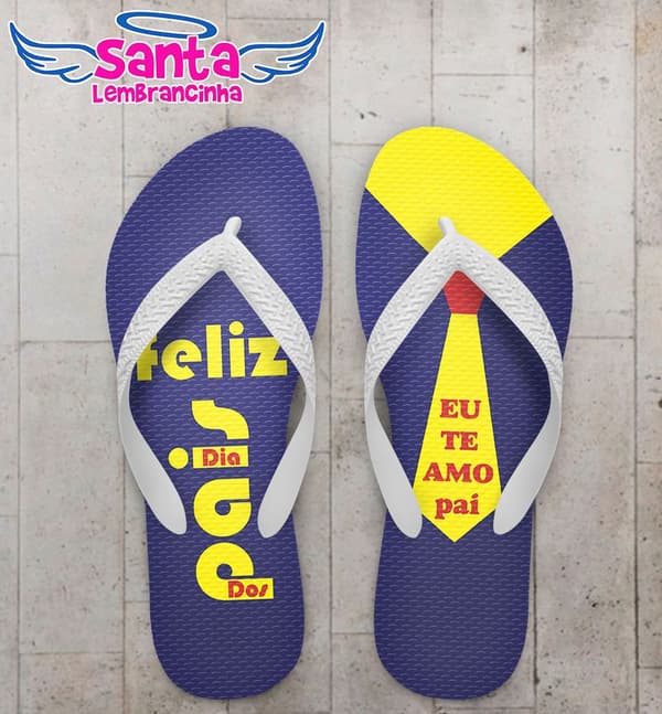 Chinelo Dia dos Pais Personalizado, Feliz dia dos Pais Gravata - COD 2795