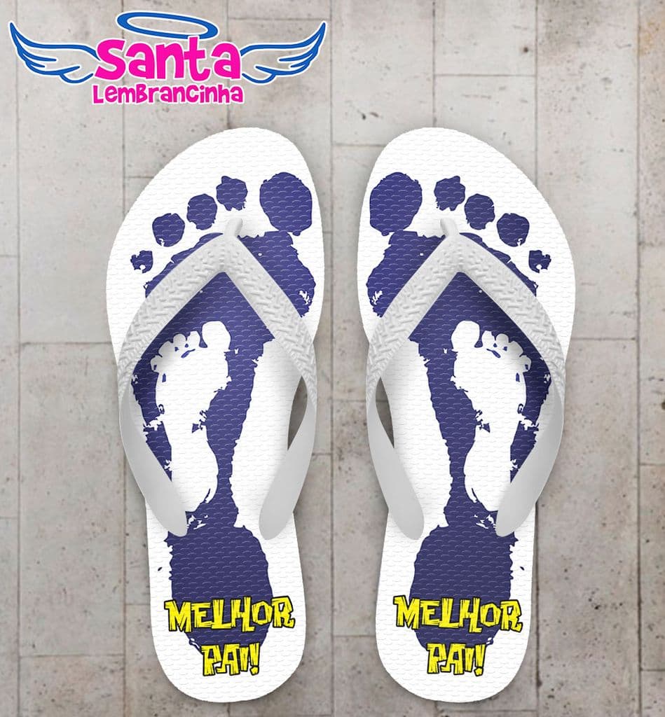 Chinelo Dia dos Pais Personalizado, Feliz dia dos Pais Pé - COD 2796