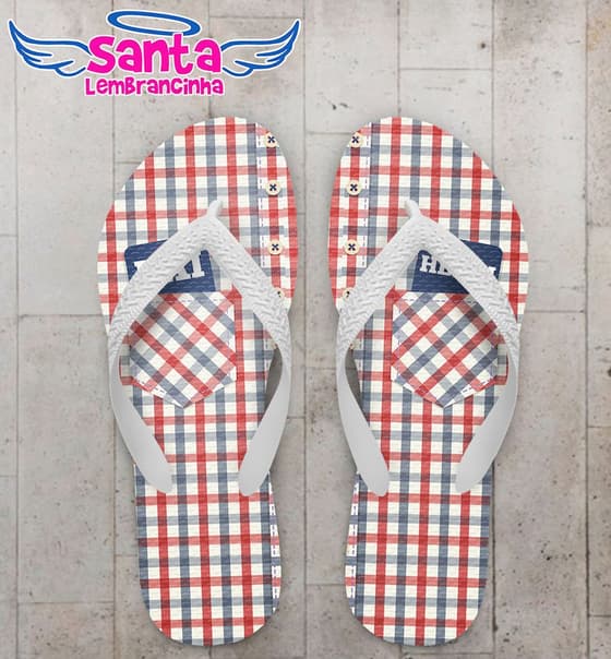 Chinelo Dia dos Pais Personalizado, Feliz dia dos Pais, Xadrez - COD 2802
