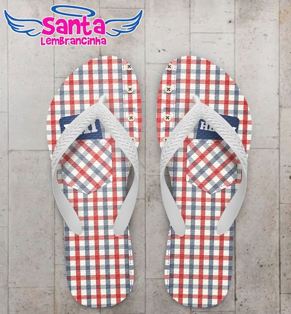 Chinelo Dia dos Pais Personalizado, Feliz dia dos Pais, Xadrez - COD 2802