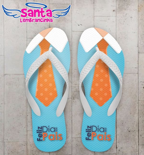 Chinelo Dia dos Pais Personalizado, Feliz dia dos Pais - Gravata - COD 2806