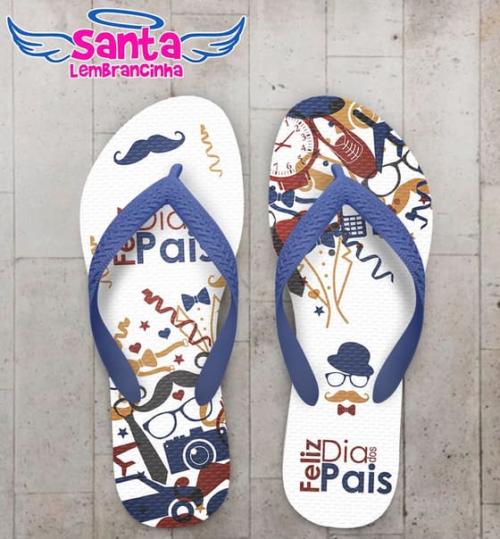 Chinelo Dia dos Pais Personalizado, Festa Feliz dia dos Pais - COD 2807