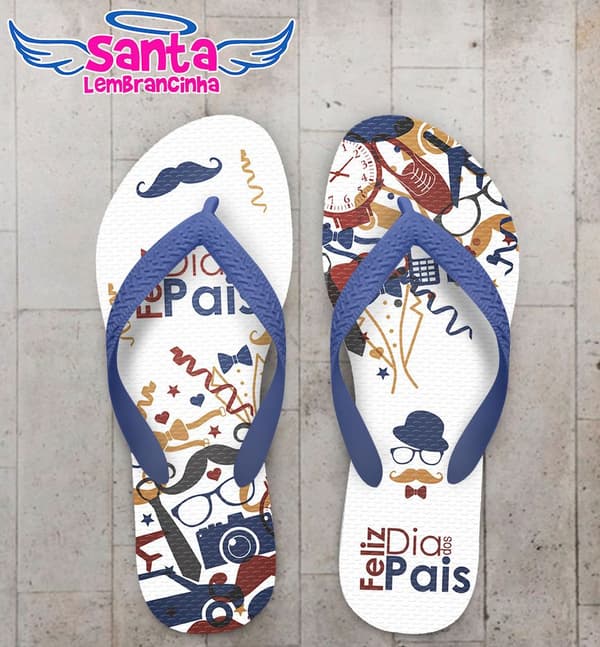 Chinelo Dia dos Pais Personalizado, Festa Feliz dia dos Pais - COD 2807