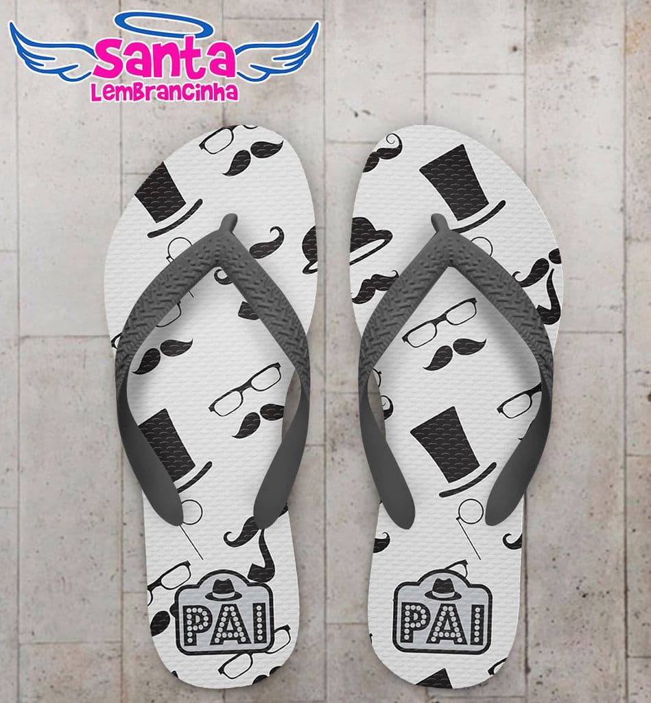 Chinelo Dia dos Pais Personalizado, Feliz dia dos Pais, Social - COD 2817