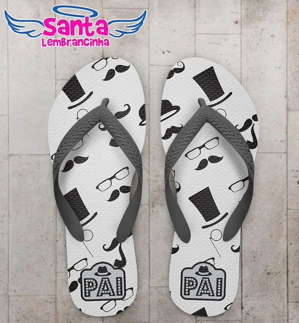 Chinelo Dia dos Pais Personalizado, Feliz dia dos Pais, Social - COD 2817