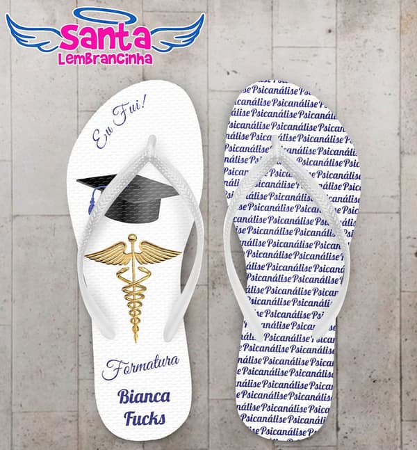 Chinelo Psicanálise Formatura Personalizado - COD 2774