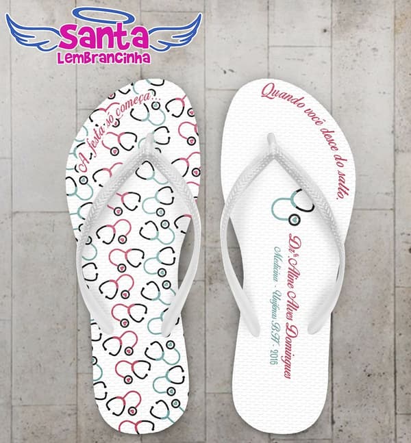 Chinelo Formatura Medicina Personalizado - COD 2162