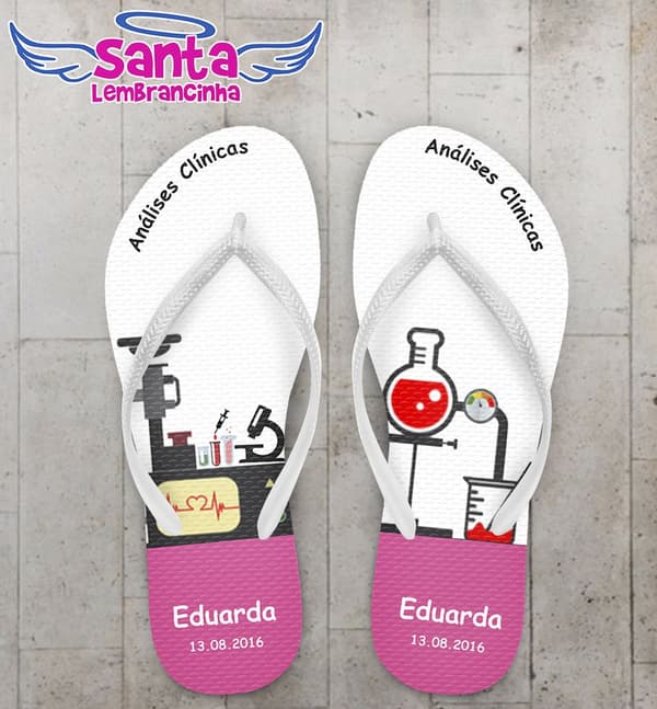 Chinelo Formatura Análises Clínicas Personalizado - COD 2407