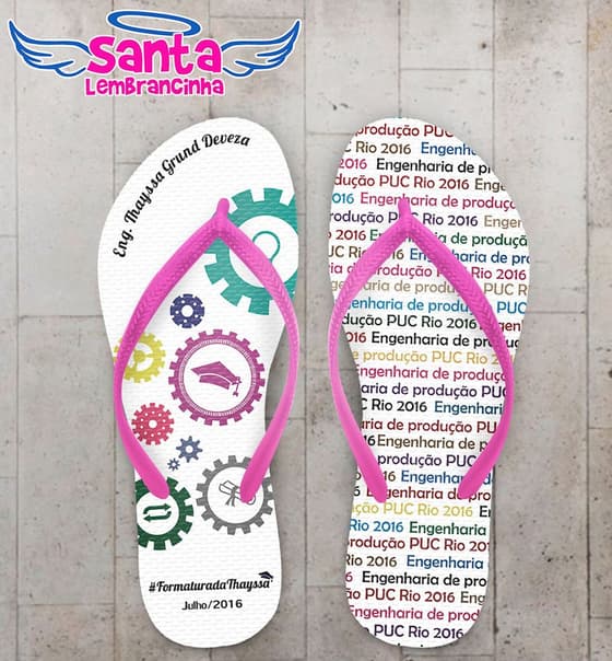 Chinelo Personalizado Formatura Engenharia de Produção - COD 2701