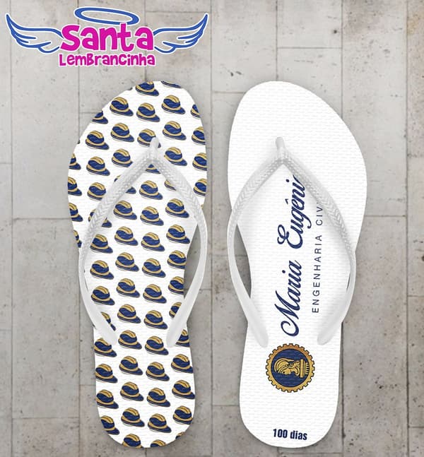 Chinelo Formatura Engenharia Civil Personalizado - COD 2452